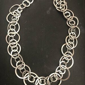 Silver hoop necklace